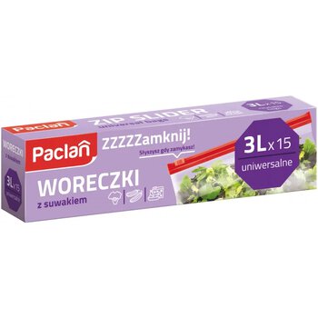 Paclan 3L zipper bags 15 pcs. 