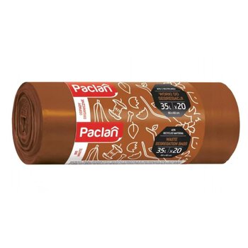 Paclan bio waste segregation bag 35l 20 pcs brown