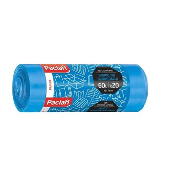 Paclan paper recycling bag 60l 20 pcs blue