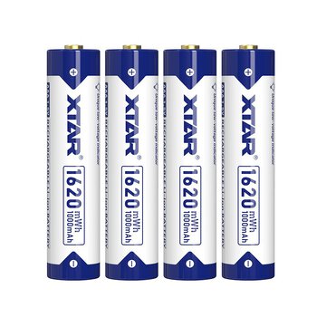 XTAR R03/AAA 1,5V Li-ion 1620mWh 1000mAh - 4 pieces