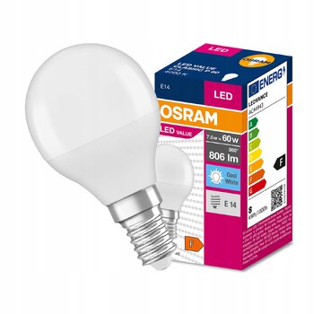 ZAR. LED 6.5W E14 Ball Osram Natural 4000K