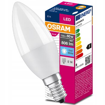 ZAR. LED 7.5W E14 Osram Natural Candle 4000K