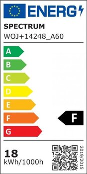 LED bulb 18W E27 warm globe Spectrum WOJ14248_A60