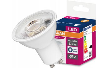 OSRAM GU10 LED Bulb 6.9W LED VALUE Natural 4000k (120 degree beam angle)