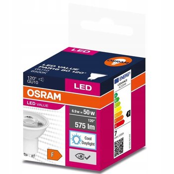 OSRAM GU10 LED Bulb 6.9W VALUE Cold 6500k (120 degree beam angle)