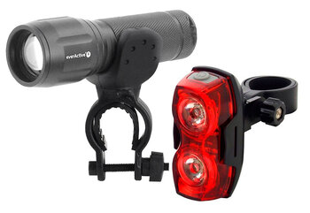Zestaw lampek rowerowych: przednia everActive FL-300+ Cree XP-G3 350 lumenów + tylna everActive TL-X2