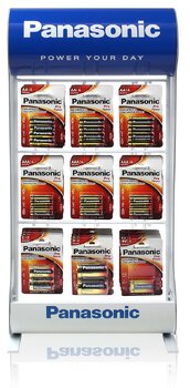 Panasonic PRO Power Kit - 36bl LR6/AA, 36bl LR03/AAA, 12 blLR14/C, 12bl LR20/D, 12bl 6LR61/9V + Stand 9 Hooks Panasonic PRO Power Kit - 36bl LR6/AA, 36bl LR03/AAA, 12 blLR14/C, 12bl LR20/D, 12bl 6LR61/9V + Stand 9 Hooks