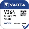 1 x silver battery (watch) 364 VARTA (SR621SW) Bat.
