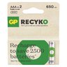 2 x rechargeable batteries AAA / R03 Ni-MH GP ReCyko 650mAh