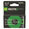 4 x rechargeable AA / R6 GP ReCyko Pro Ni-MH 2000 mAh rechargeable batteries