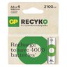 4 x rechargeable AA / R6 Ni-MH GP ReCyko 2100mAh rechargeable batteries