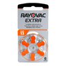 6 x Rayovac Extra 13 Hearing Aid Batteries