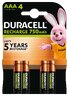 Аккумуляторы Duracell Recharge R03 AAA 750 мАч (блистер) - 4 штуки