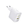 Baseus GaN EnerFill FE22 E0123501 70W fast wall charger with 2 USB-C PD ports and USB Baseus GaN EnerFill FE22 E0123501 70W fast wall charger with 2 USB-C PD ports and USB