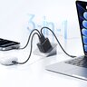 Baseus GaN EnerFill FE22 E0123500 70W fast wall charger with 2 USB-C PD and USB ports Baseus GaN EnerFill FE22 E0123500 70W fast wall charger with 2 USB-C PD and USB ports
