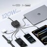 Baseus EnerFill FH21 E0120T00 120W fast wall charger with 4 USB-C PD ports and 2 USB ports Baseus EnerFill FH21 E0120T00 120W fast wall charger with 4 USB-C PD ports and 2 USB ports