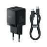 Baseus Palm P10111608113-01 20W Fast AC Charger with USB + USB-C PD 3.0 Socket + 1m Cable Baseus Palm P10111608113-01 20W Fast AC Charger with USB + USB-C PD 3.0 Socket + 1m Cable