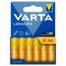 Varta Longlife LR6/AA 4106 batteries (cardboard box) - 6 pieces