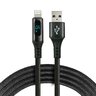 EverActive CBB-1IBL 100cm USB - Lightning LCD Braided Cable with Fast Charging Support up to 2.4A black