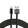 EverActive CBB-0.3MB 30cm braided USB cable with support for fast charging up to 2.4A black