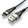 EverActive CBB-1MG 100cm USB braided cable with support for fast charging up to 2.4A gray