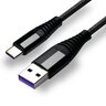 EverActive CBB-1CHB Braided Cable USB - USB-C / Type-C 100cm with support for fast charging up to 5A black