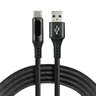 EverActive CBB-2CBL 200cm USB - USB-C / Type-C LCD Braided Cable 200cm with support for fast charging up to 3A black