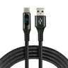 EverActive CBB-2CBL 200cm USB - USB-C / Type-C LCD Braided Cable 200cm with support for fast charging up to 3A black