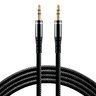Silicone audio cable AUX plug to mini jack plug 3.5 mm stereo 100cm everActive CBS-1JB black