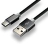 Silicone cable USB - USB-C / Type-C everActive CBS-1CB 100cm with support for fast charging up to 3A black