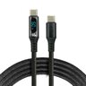 Cable cable USB-C PD LCD cable 100cm everActive CBB-1PDL Power Delivery 2.0 with support for fast charging 3A/20V 60W