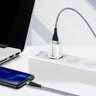 everActive GaN SC-390Q wall charger with USB QC3.0 and USB-C PD PPS 30W socket + USB-C PD CBB-1PDR LED cable 1m