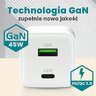 everActive GaN SC-450Q wall charger with USB socket and USB-C PD PPS QC4+ 45W