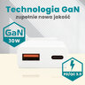 everActive GaN SUPER SLIM SC-380Q wall charger with USB QC3.0 and USB-C PD 30W socket