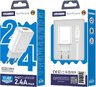JELLICO 2.4A 12W Wall Charger 1x USB + Lightning/iPhone Cable