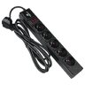 DPM protective strip with circuit breaker - 5 sockets 5M black DPM protective strip with circuit breaker - 5 sockets 5M black