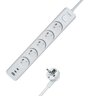 MORRE M407 Power Strip - 5 Outlets, USB-A 12W, 2xUSB-C 12W 1.5m