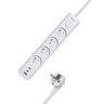MORRE M406 power strip – 4 sockets, USB-A 12W, 2x USB-C 12W, 1.5 m