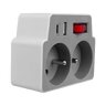 2-socket splitter with grounding and switch + 2x USB DPM 2-socket splitter with grounding and switch + 2x USB DPM