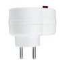 2-socket splitter with grounding and switch DPM white