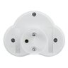 2-socket splitter with grounding and switch DPM white