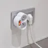 2-socket splitter with grounding and switch DPM white