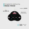 2-socket splitter with grounding and switch DPM black