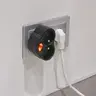 2-socket splitter with grounding and switch DPM black