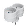 2-socket power strip with grounding DPM white