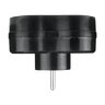 2-socket power splitter with grounding DPM black