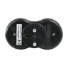 2-socket power splitter with grounding DPM black