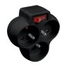 3-socket splitter with grounding and switch DPM black 3-socket splitter with grounding and switch DPM black