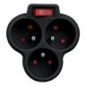 3-socket splitter with grounding and switch DPM black 3-socket splitter with grounding and switch DPM black