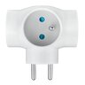 3-socket power strip with grounding DPM white
